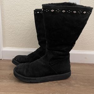 Black Ugg Boots with Silver Stud Detailing size 8